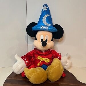 Disney Parks 2017 Sorcerer 13” MICKEY MOUSE Plush Fantasia Stuffed Animal Wizard